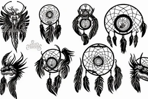 Dream catcher and a dragon tattoo idea