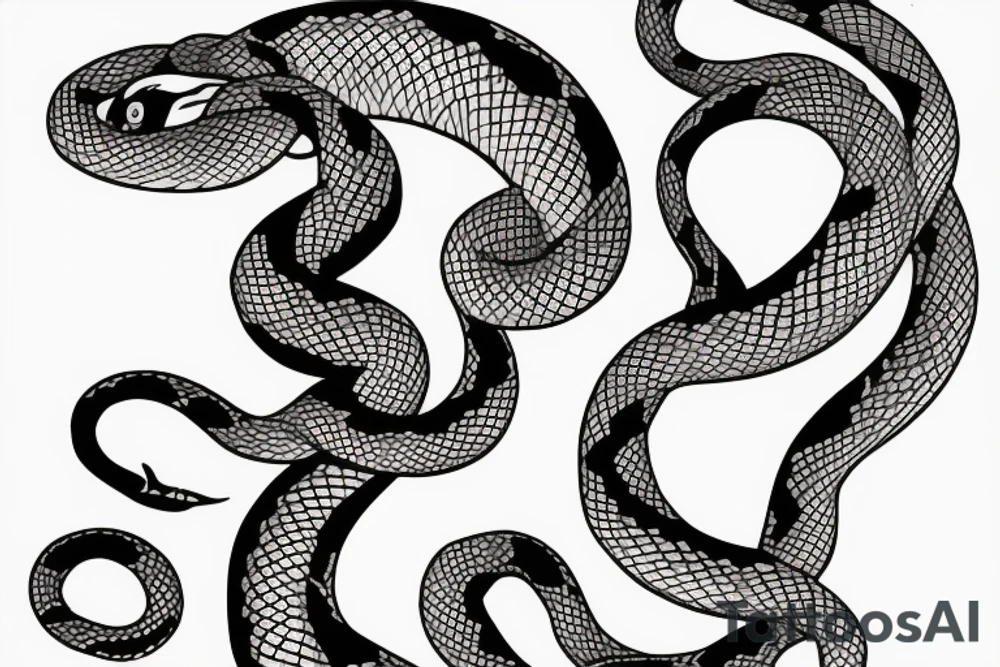 Beautiful seductive snake winding up the leg and hip tattoo idea Beautiful seductive snake winding up the leg and hip tattoo idea