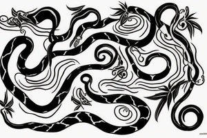 Beautiful seductive snake tattoo idea