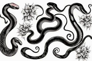 Beautiful seductive snake tattoo idea