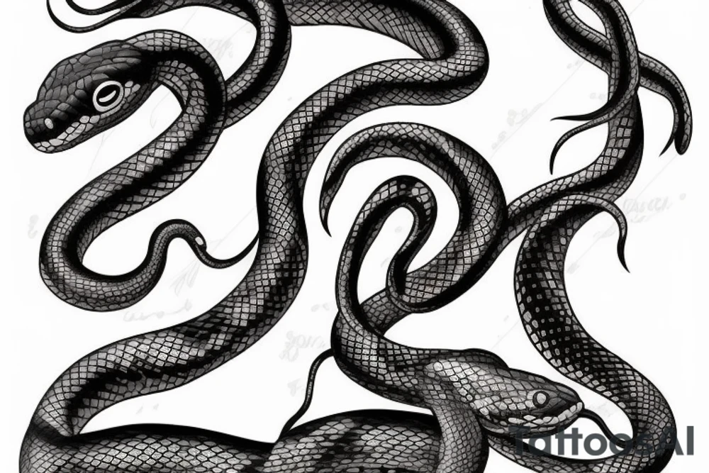 Beautiful seductive snake tattoo idea