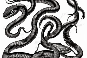 Beautiful seductive snake tattoo idea