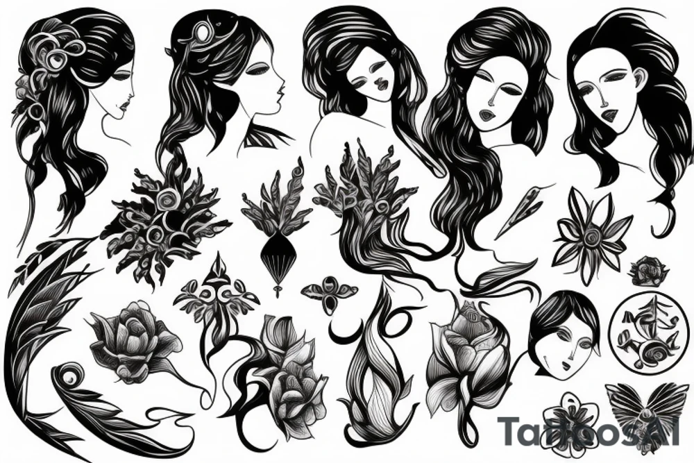a minimal design symbolizing aphrodite tattoo idea