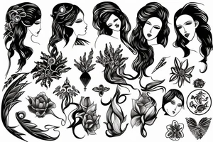 a minimal design symbolizing aphrodite tattoo idea