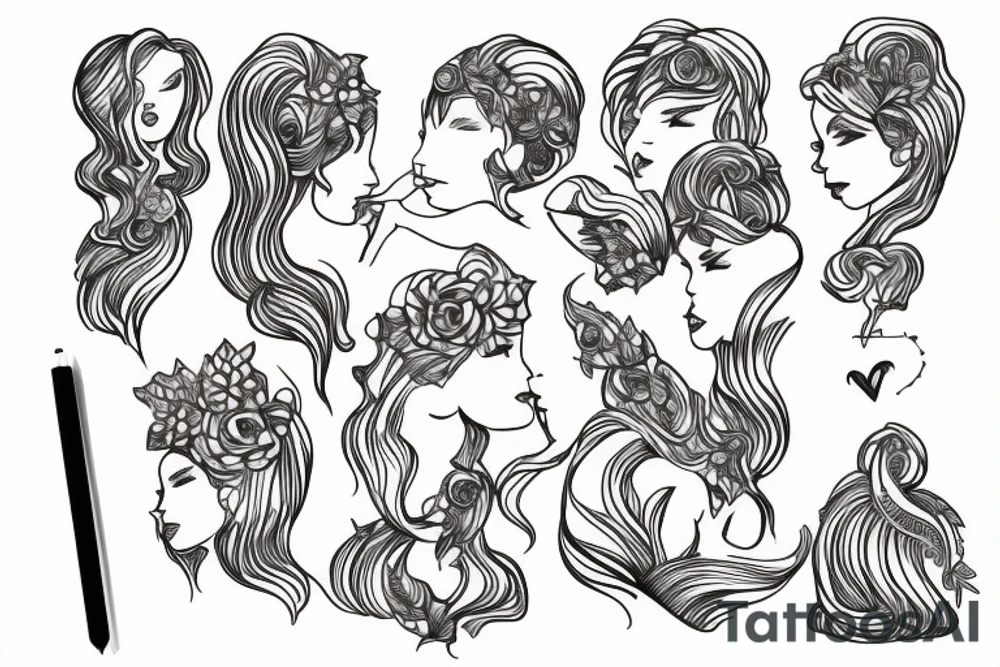 a minimal design symbolizing aphrodite tattoo idea