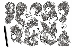 a minimal design symbolizing aphrodite tattoo idea