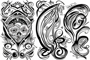 couple tattoo with very minimalistic tattoo idea