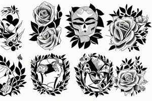 couple tattoo with very minimalistic tattoo idea
