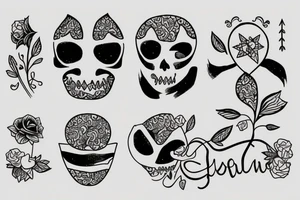pair of two minimal tattoo that completes each other tattoo idea