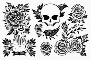 pair of two minimal tattoo that completes each other tattoo idea
