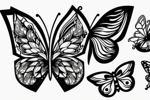 Butterfly moon tattoo idea
