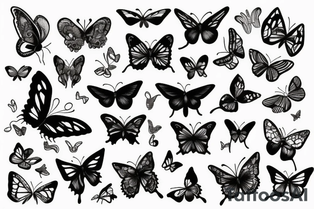 Butterfly moon tattoo idea