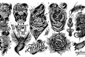 Concept of time is manmade, afterlife is dark eternal tattoo idea