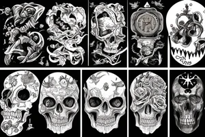 Concept of time is manmade, afterlife is dark eternal tattoo idea