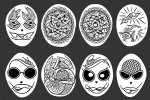 sun, sunshine, water, wind, sea tattoo idea