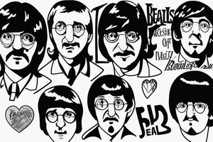 The Beatles Abby road tattoo idea
