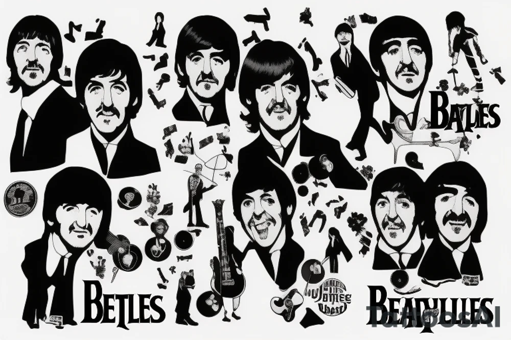 The Beatles Abby road tattoo idea