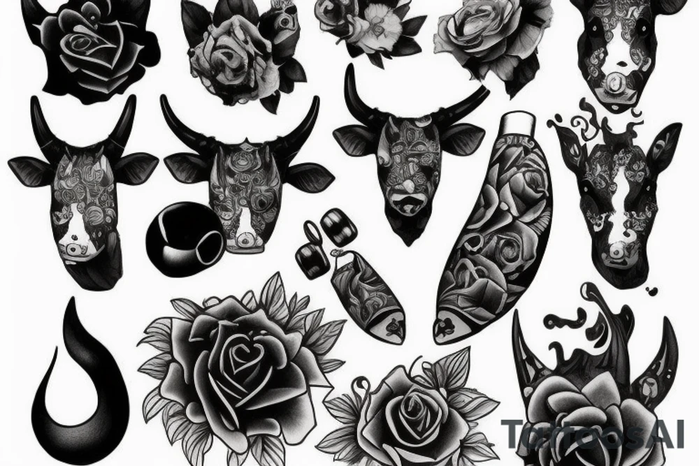 Bell cow tattoo idea