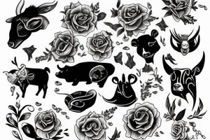 Bell cow tattoo idea