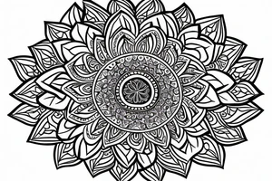 lotus mandala with letters A & S tattoo idea