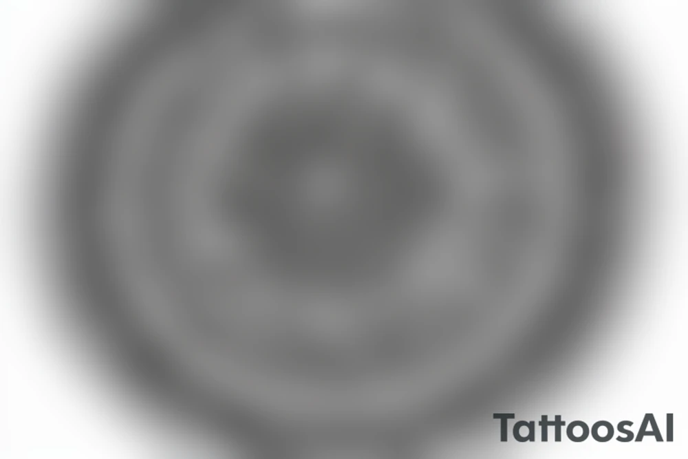 lotus mandala with line and letters A & S tattoo idea