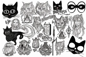Cat. Harry Potter. Lord of the Rings tattoo idea