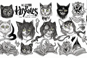 Cat. Harry Potter. Lord of the Rings tattoo idea