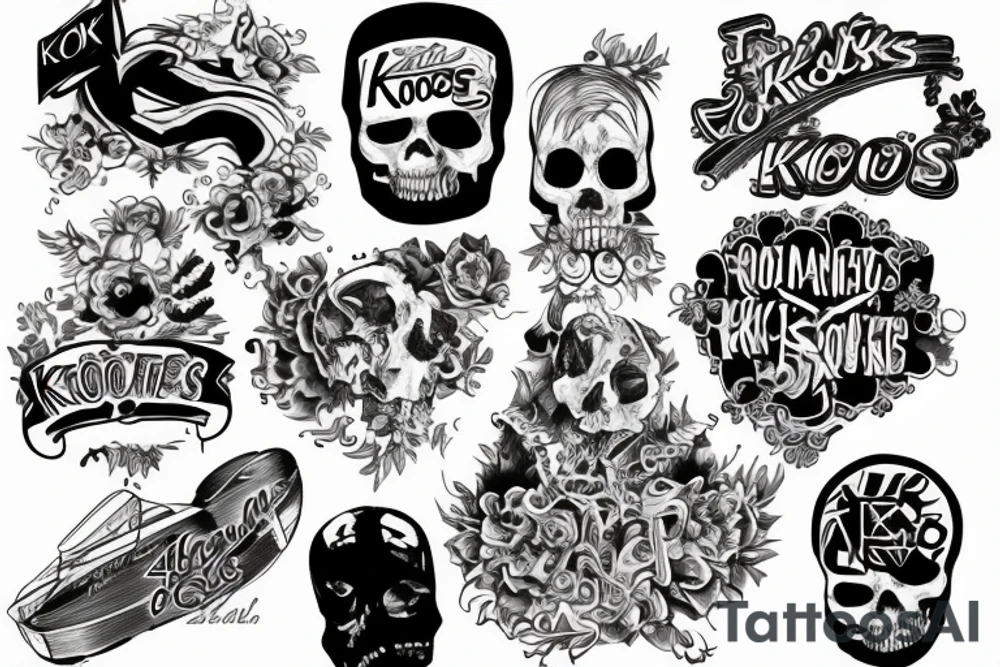 “Kooks4Life” with picture of factory tattoo idea