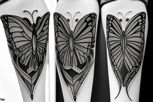 Butterfly with a dark soul tattoo idea