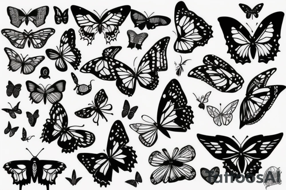 Butterfly with a dark soul tattoo idea