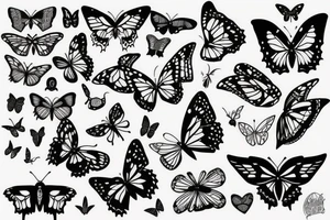 Butterfly with a dark soul tattoo idea