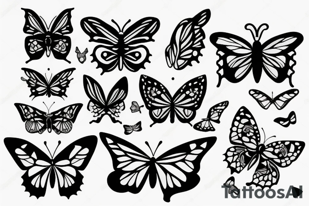 Butterfly with a dark soul in the matrix tattoo idea