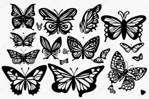 Butterfly with a dark soul in the matrix tattoo idea