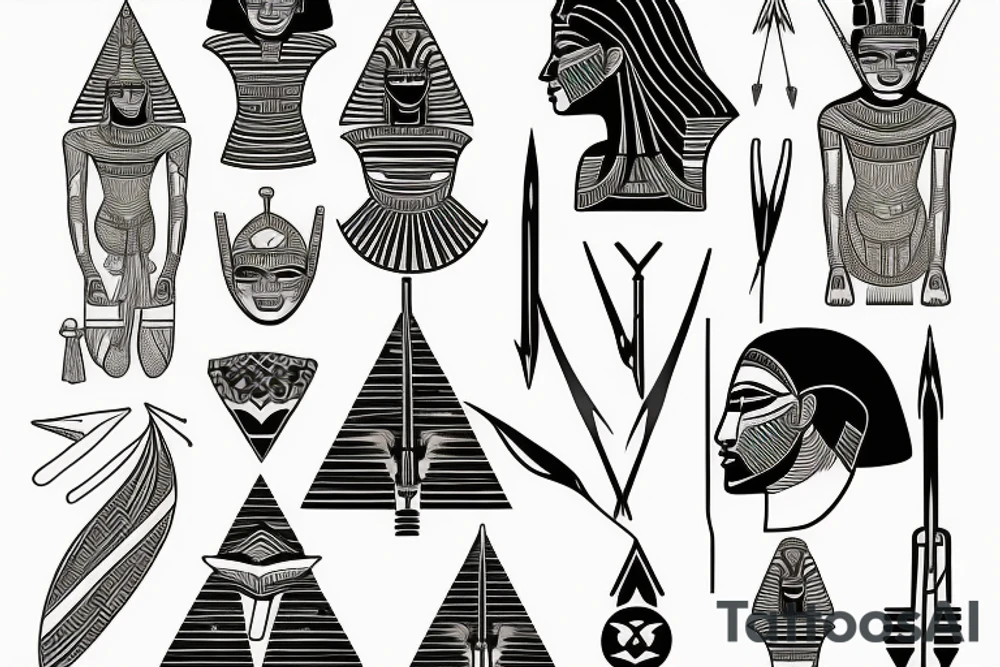 arrow. egypt style tattoo idea
