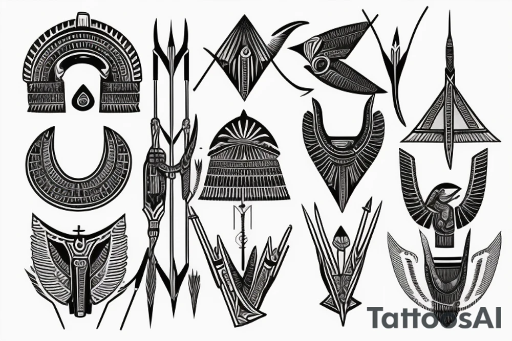 arrow. egypt style tattoo idea