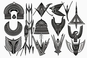arrow. egypt style tattoo idea