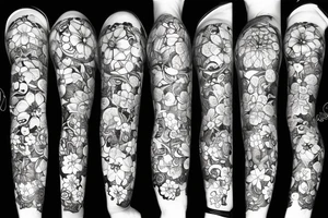Family, coding, flowers tattoo idea