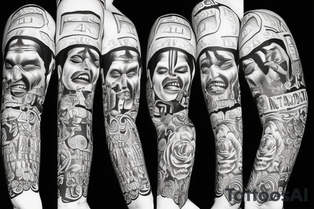 Chicano laugh now cry later tattoo idea
