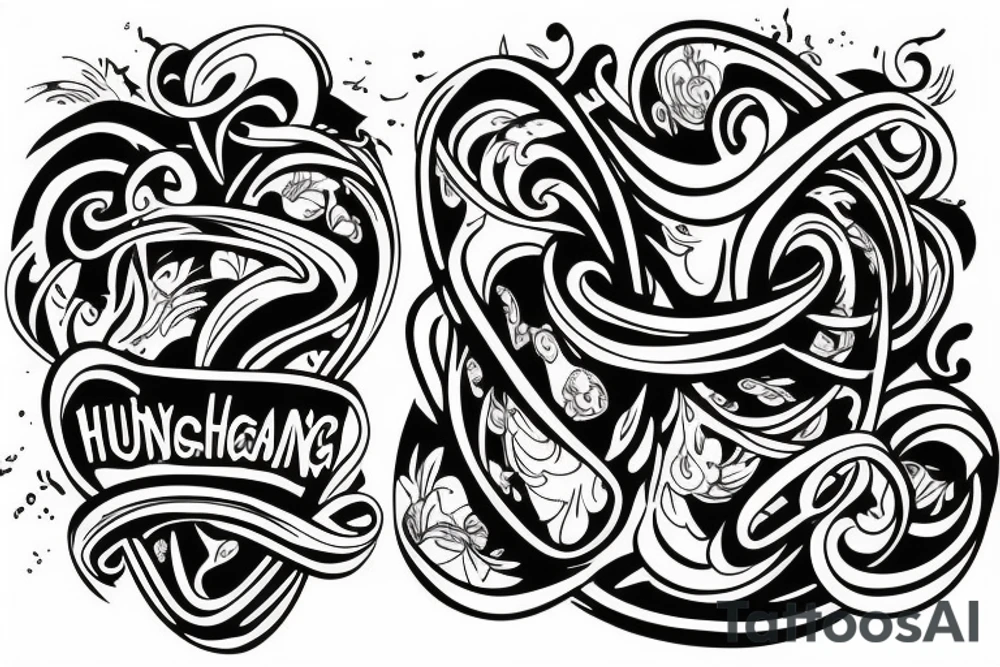 Two mans huging eachother tattoo idea