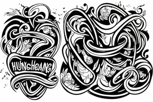 Two mans huging eachother tattoo idea