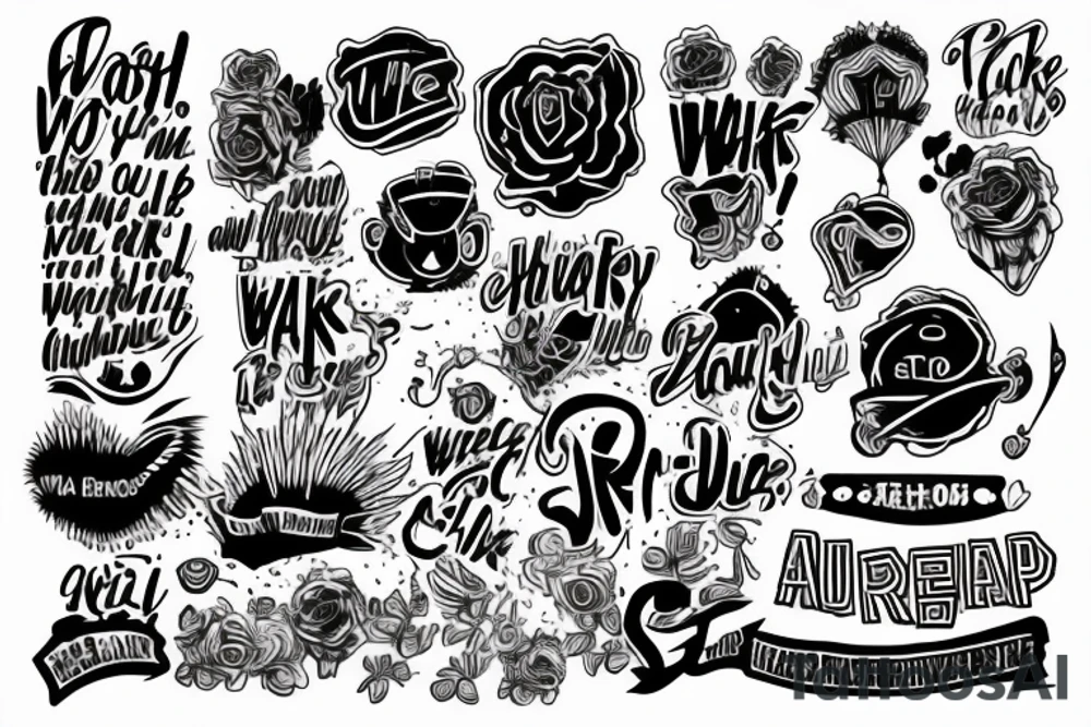 a old school text 'Wake up to reality' tattoo idea a old school text 'Wake up to reality' tattoo idea