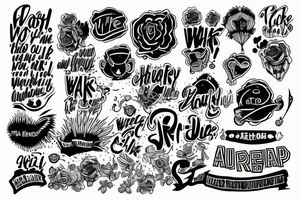 a old school text 'Wake up to reality' tattoo idea
