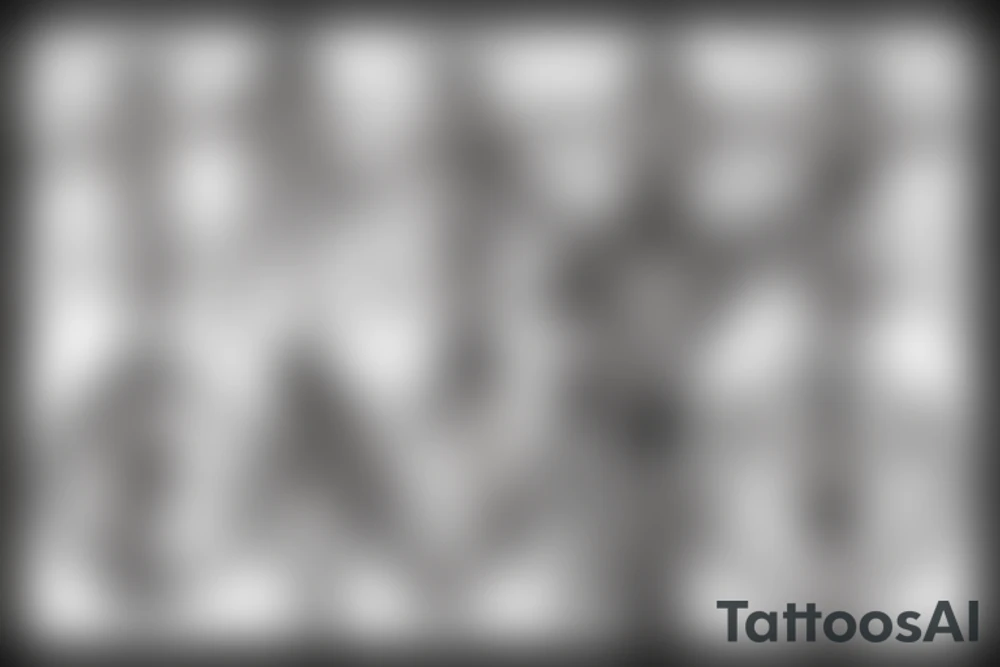 Vitruvian man with cryptic symbols tattoo idea