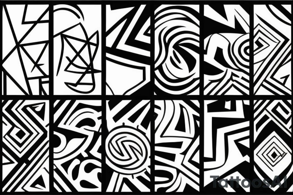 Abstract art tattoo idea