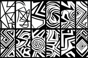 Abstract art tattoo idea