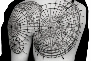 Old map with longitudes tattoo idea