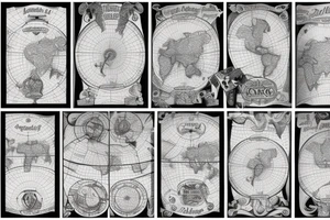 Old map with longitudes tattoo idea