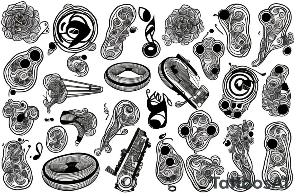 Reproductor de musica tattoo idea