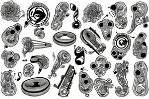 Reproductor de musica tattoo idea