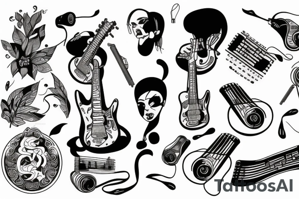 Reproductor de musica tattoo idea